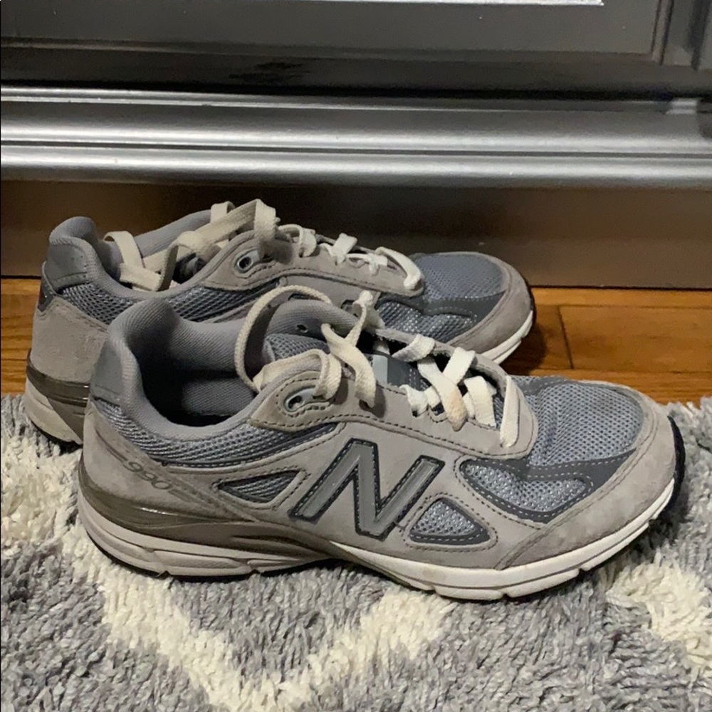 New balance grey and white shoes